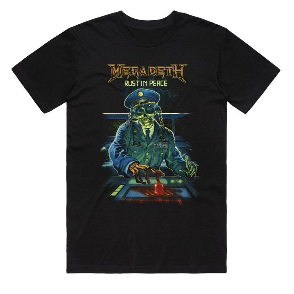 Megadeth Rust In Peace Button Thrash Metal Graphic Unisex T-Shirt 12